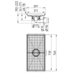 Line drawing of a kitchen channel from the series Kitchen channel-No membrane.