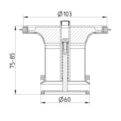 Line drawing of a trap from the series Water trap-110.