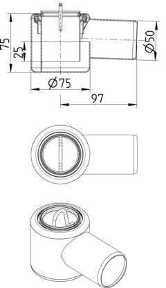 Line Drawing - Water trap-WaterLine channel