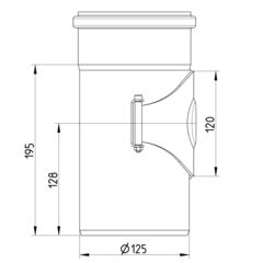 Line Drawing - Straight pipe-access