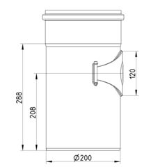 Line Drawing - Straight pipe-access