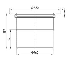 Line drawing of a penetration from the series Penetration-welding flange-steel.