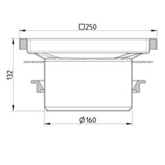 Line drawing of a kitchen channel from the series Kitchen channel-No membrane.