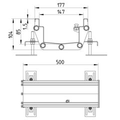 Line drawing of a channel from the series Channel-No membrane.