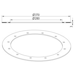 Line drawing of an other product from the series Sealing ring-Drains.
